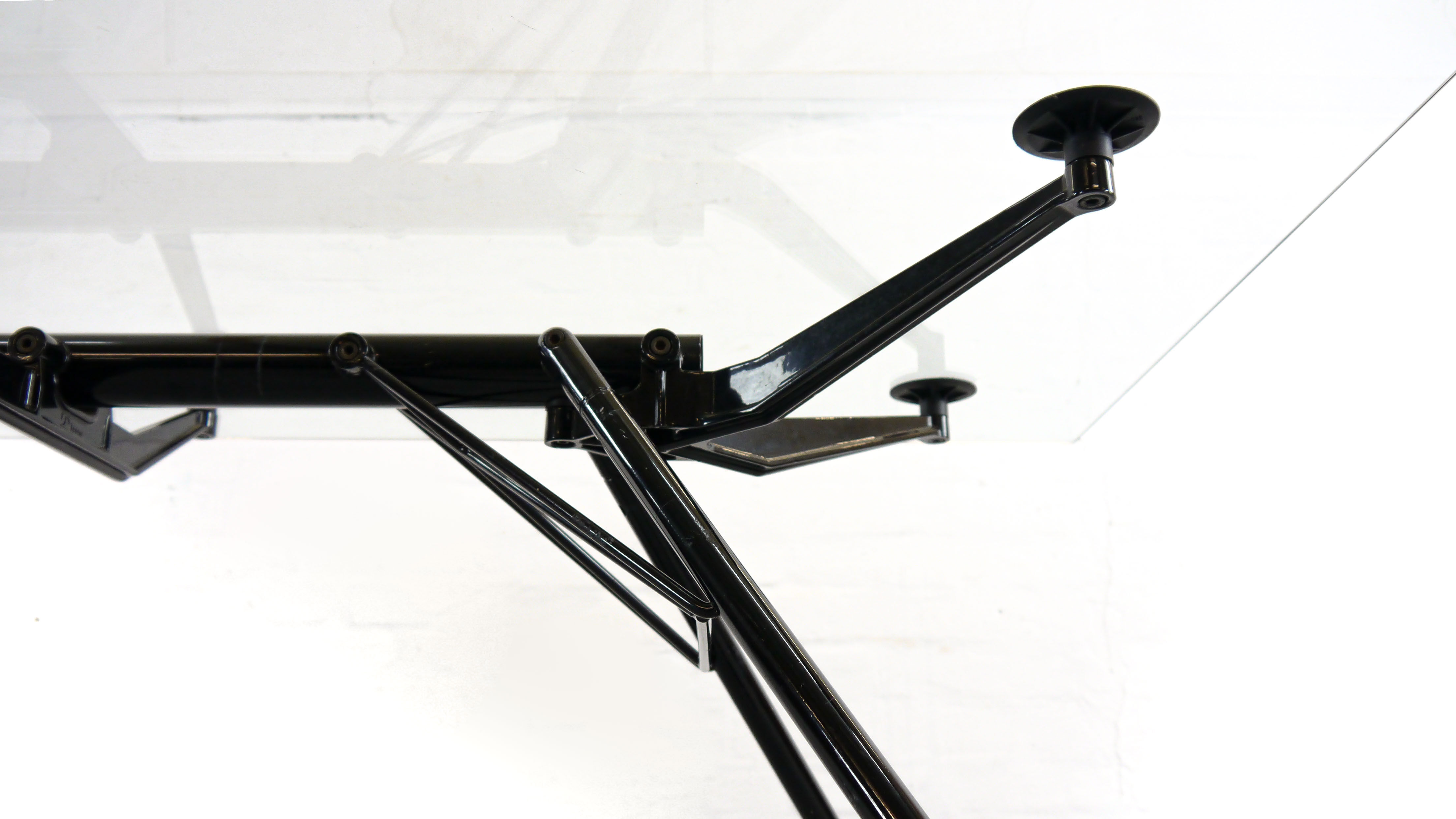 Nomos table-desk in black by Norman Foster 1986 for Tecno, Italy