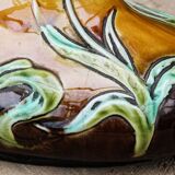 Art Nouveau slipware vase, iris