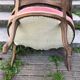 Louis XV style walnut and cane armchair