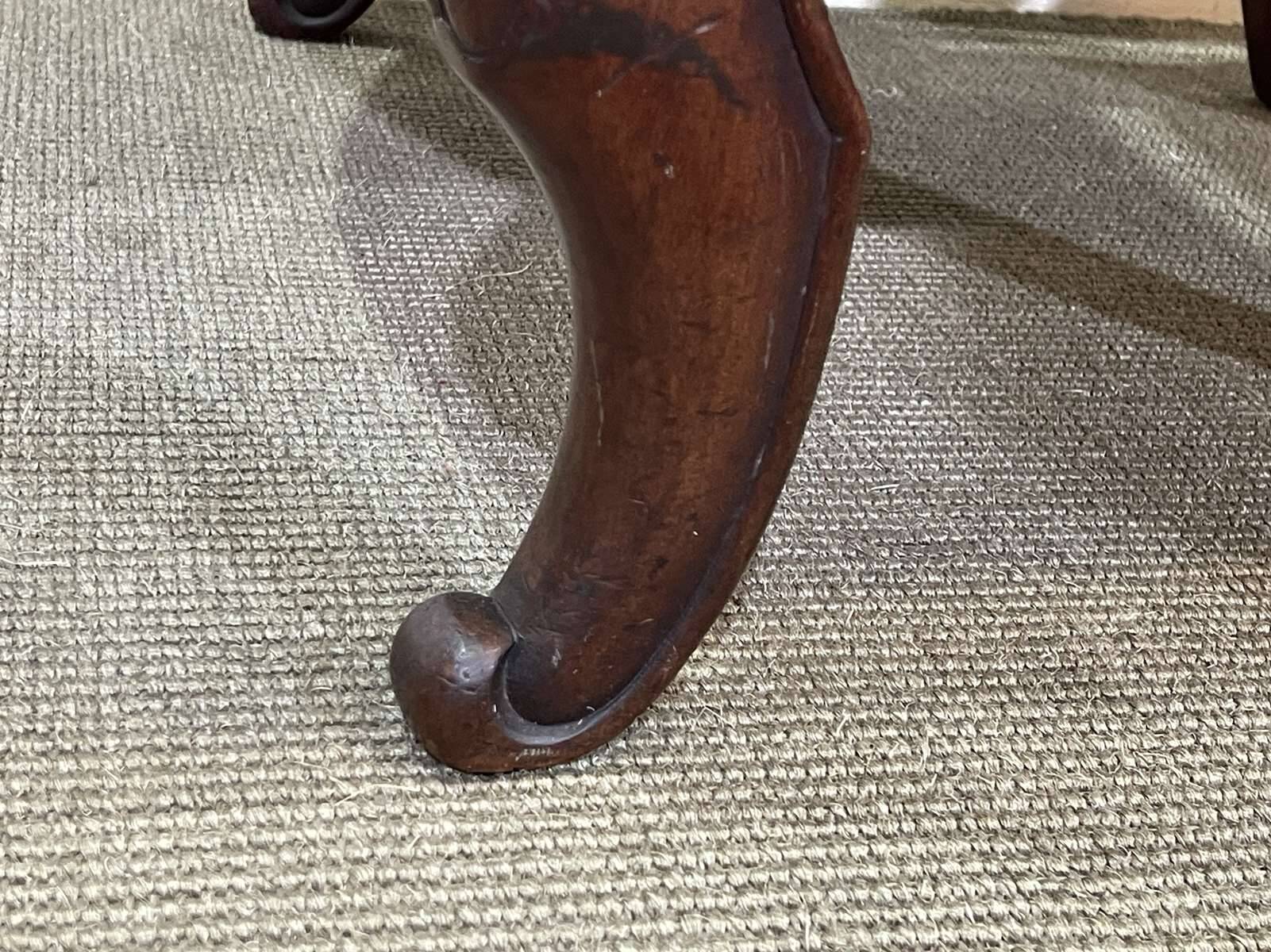 Pair of 19th century mahogany armchairs with crossbars