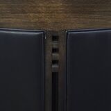 Fauteuil design en cuir noir de Giorgetti