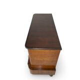 Commode italienne Art déco en ronce de noyer, années 1920
