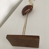 Heron in wood and brass