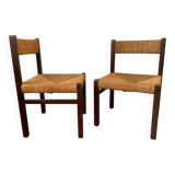 Pair of Mid-Century wicker chairs