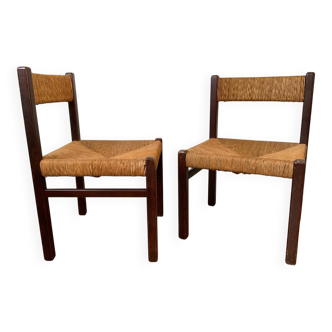 Pair of Mid-Century wicker chairs
