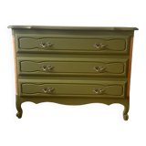 3-drawer chest of drawers redesigned in woody green and wood