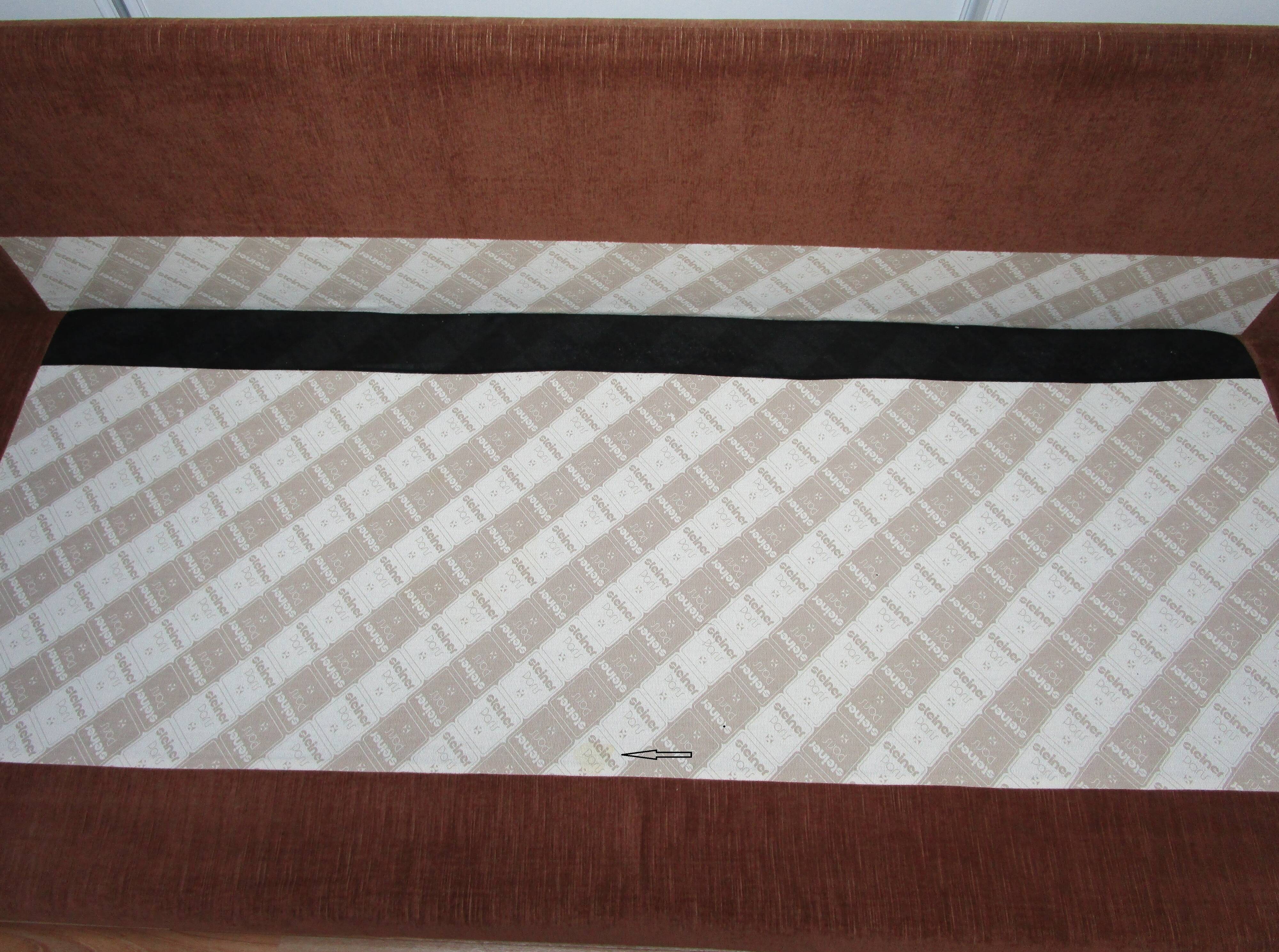 Steiner velvet chocolate sofa, 70s