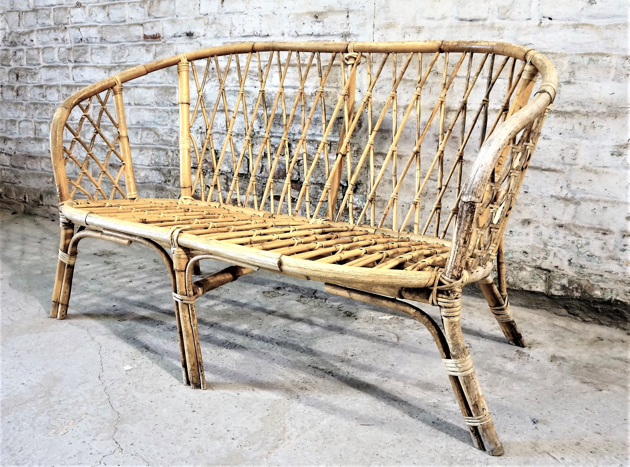 Vintage rattan sofa