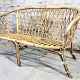 Vintage rattan sofa