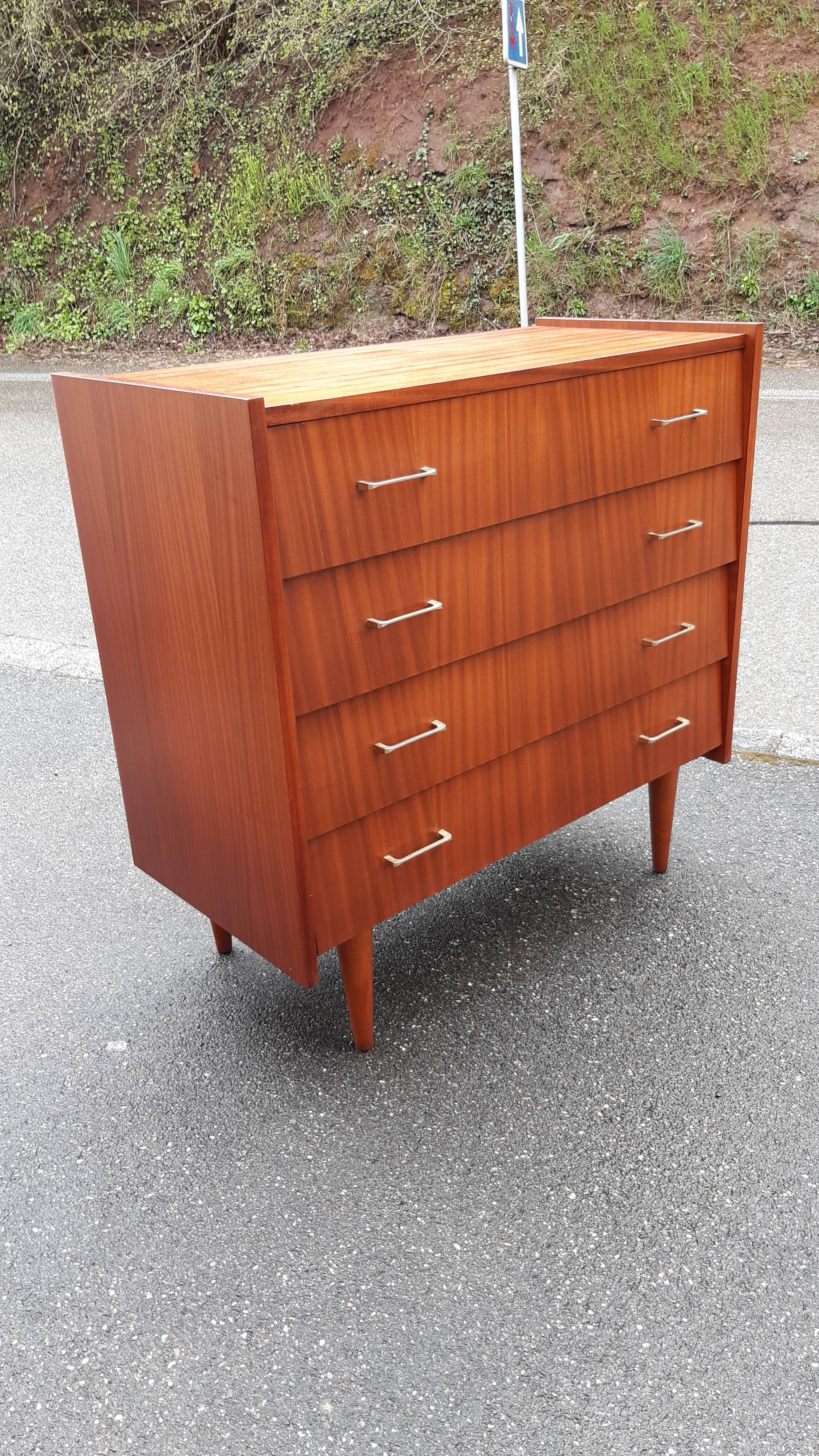 Vintage chest of drawers spindle feet