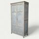 Armoire parisienne ancienne Luterma patine grise bleutée