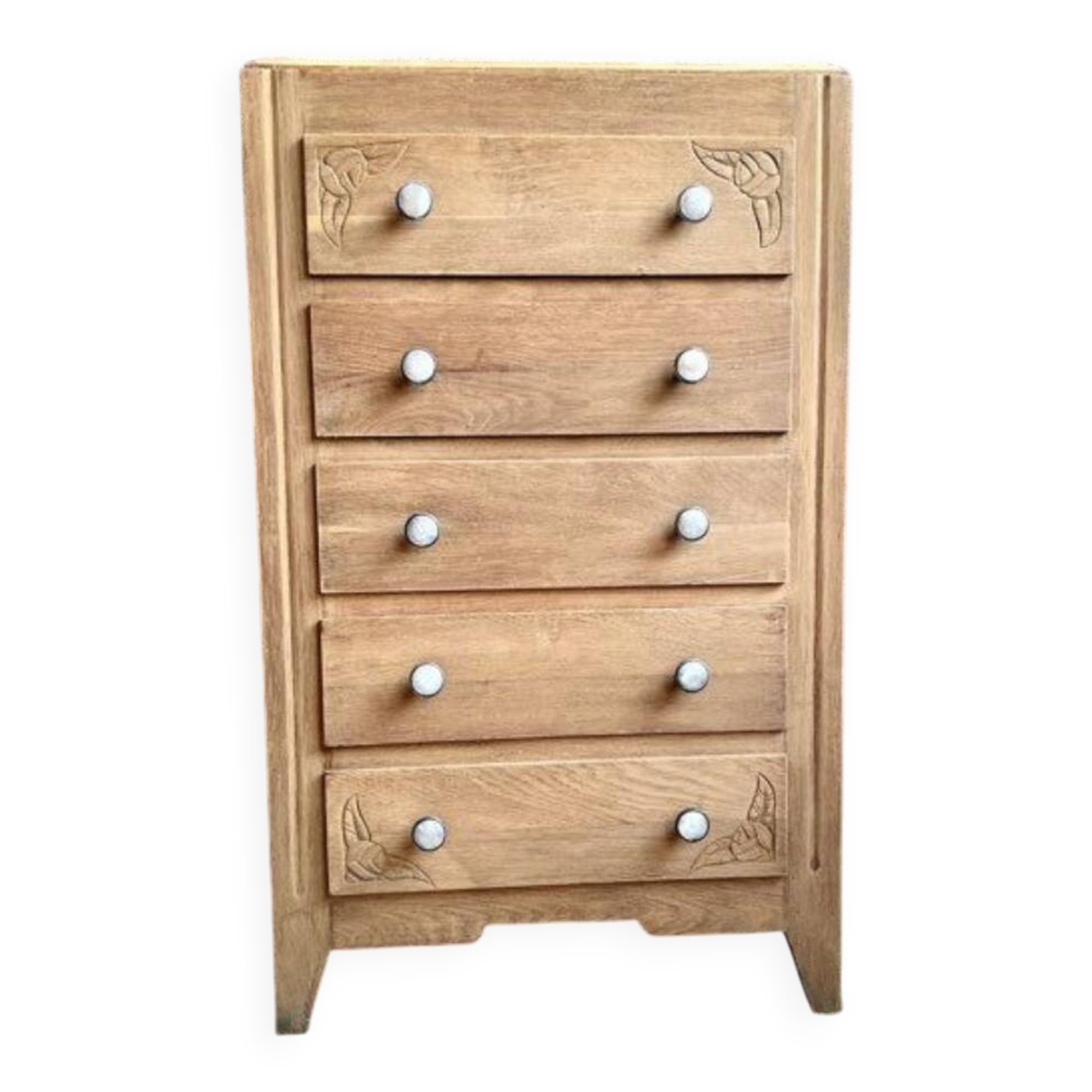 Art Deco oak chest of drawers.