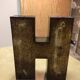 Large metal sign and plexi letter
