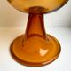 Modernist design vase in amber glass 70s