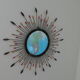 Miroir soleil vintage, 45 x 45 cm
