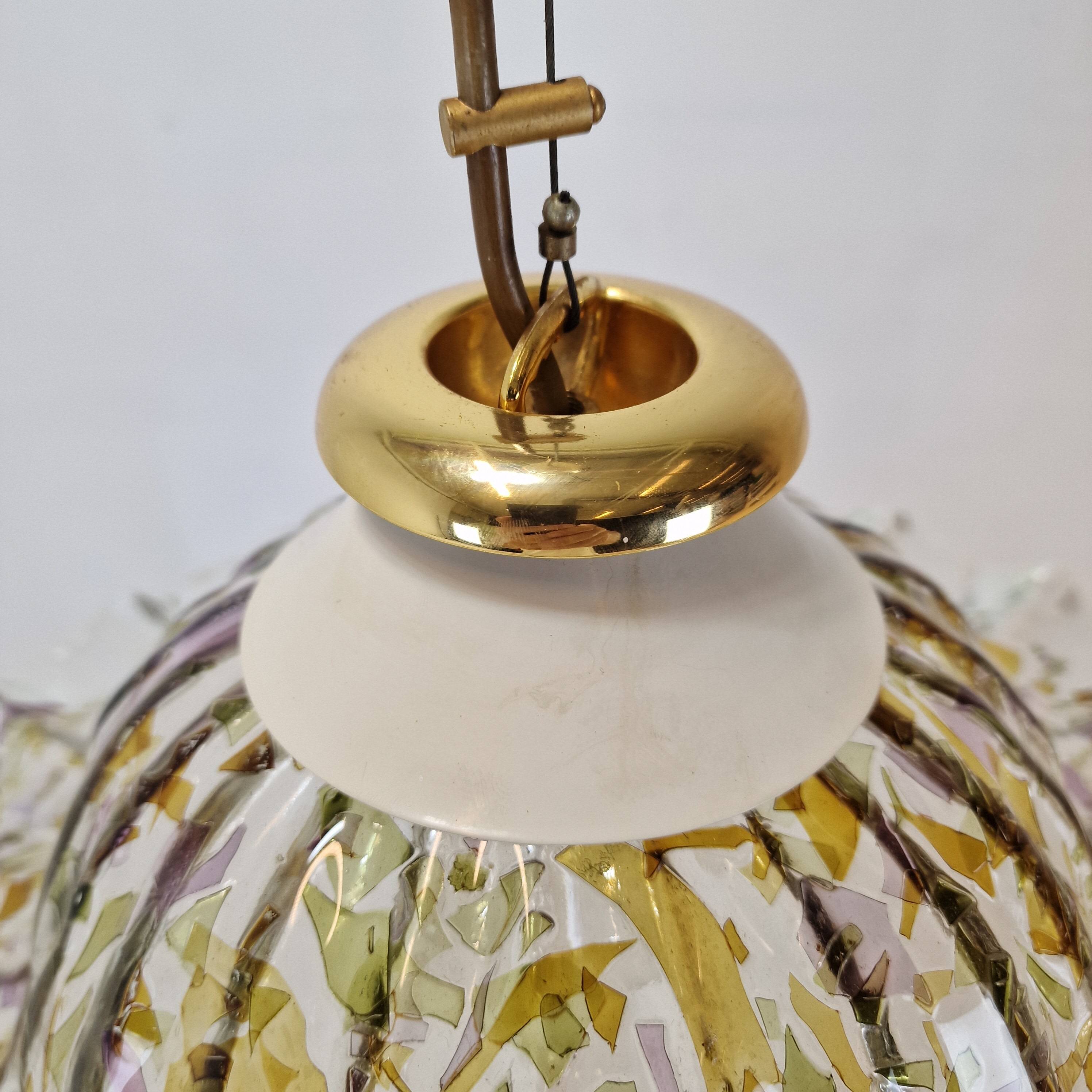 Murano Glass Pendant Lamp by "La Murrina", Italy 1980s