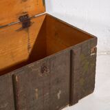 Petit coffre ancien vert olive (c.1920) #26