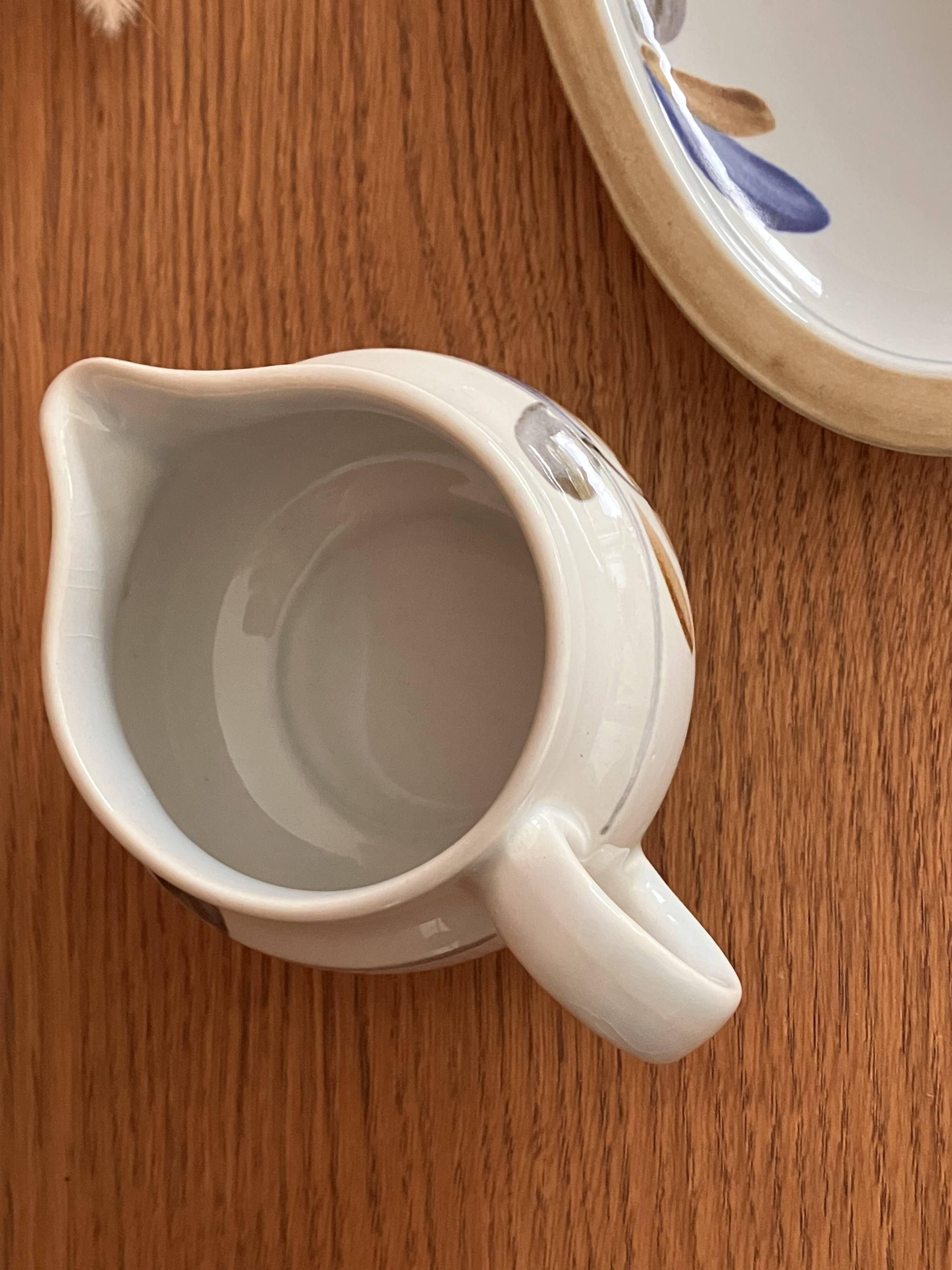 Milk jug and dish Boch Belgium La Louvière Keramis 1970s