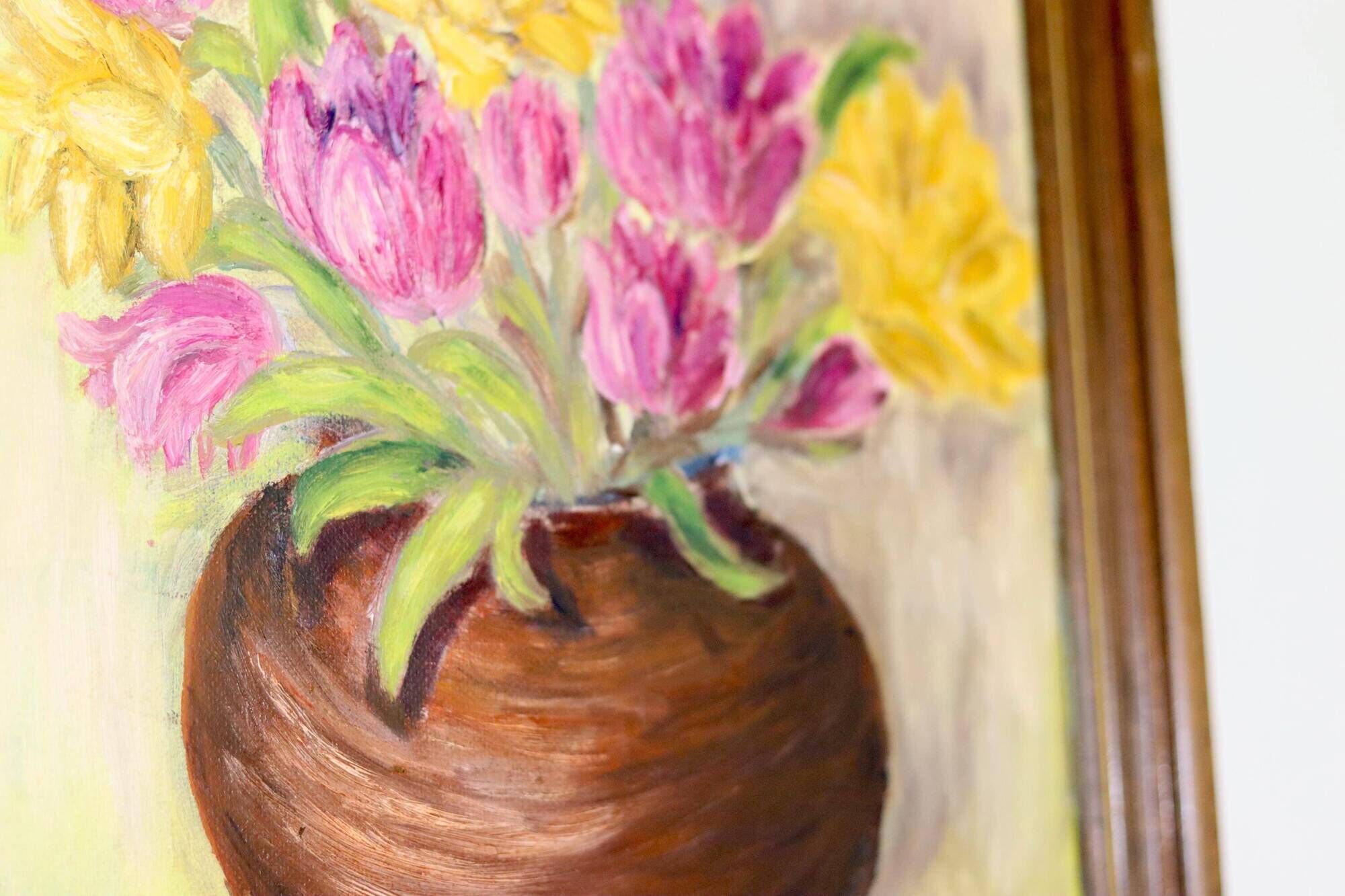 Original Swedish Mid-Century Oil on Panel " Still Life" by Solveig Dahlberg - Vintage & Framed