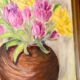 Original Swedish Mid-Century Oil on Panel " Still Life" by Solveig Dahlberg - Vintage & Framed
