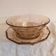 Amber light 1940s–50s – Salad bowl & serving plate
