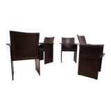 Set of 4 Matteo Grassi Korium dining/conference chairs by Tito Agnoli