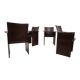 Set of 4 Matteo Grassi Korium dining/conference chairs by Tito Agnoli
