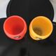 Série de deux vases Léonardo orange et jaune