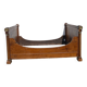 Empire period sleigh bed in solid walnut 19th century