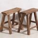 Pair of antique stools (circa 1900). Set of 2 pieces