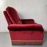 Red Club Chair with Fringe