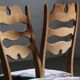 Chaises en chêne à dossier haut Razorblade vintage par Kjærnulf, années 1960, design danois