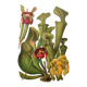 Botanical engraving from 1897 - drawing of Sarracenia - original old flower plate by A.Lefevre