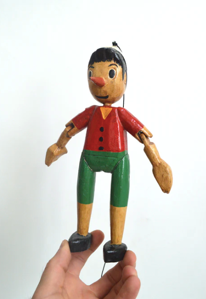 Pinocchio wooden puppet