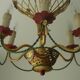 6-light gold-painted metal hot air balloon chandelier