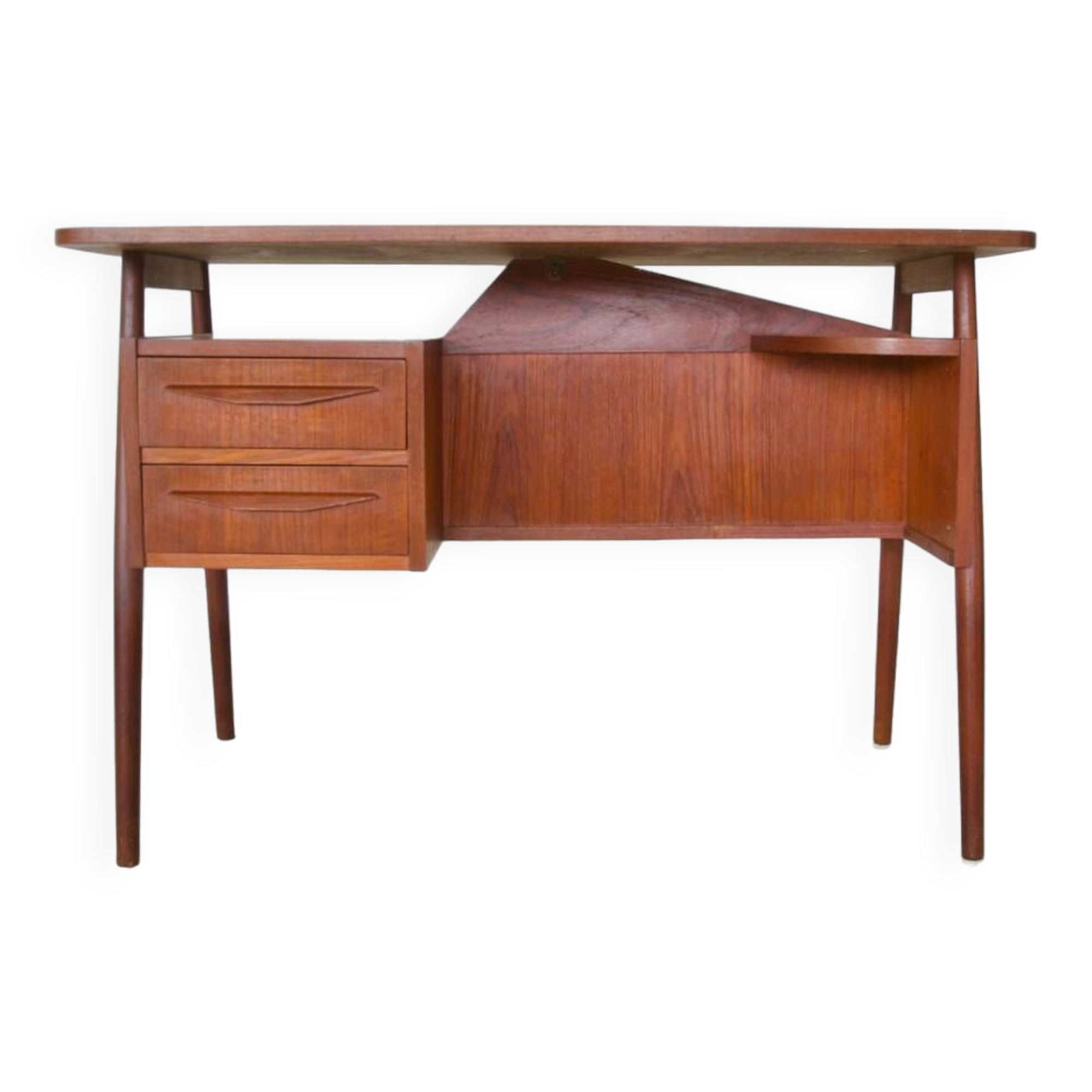 Teak Desk By Gunnar Nielsen For Tibergaard, 1960s.