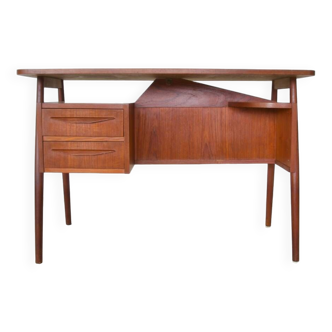 Teak Desk By Gunnar Nielsen For Tibergaard, 1960s.