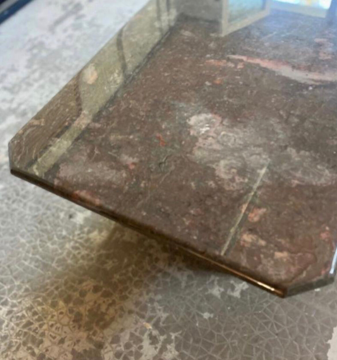 Brown marble coffee table