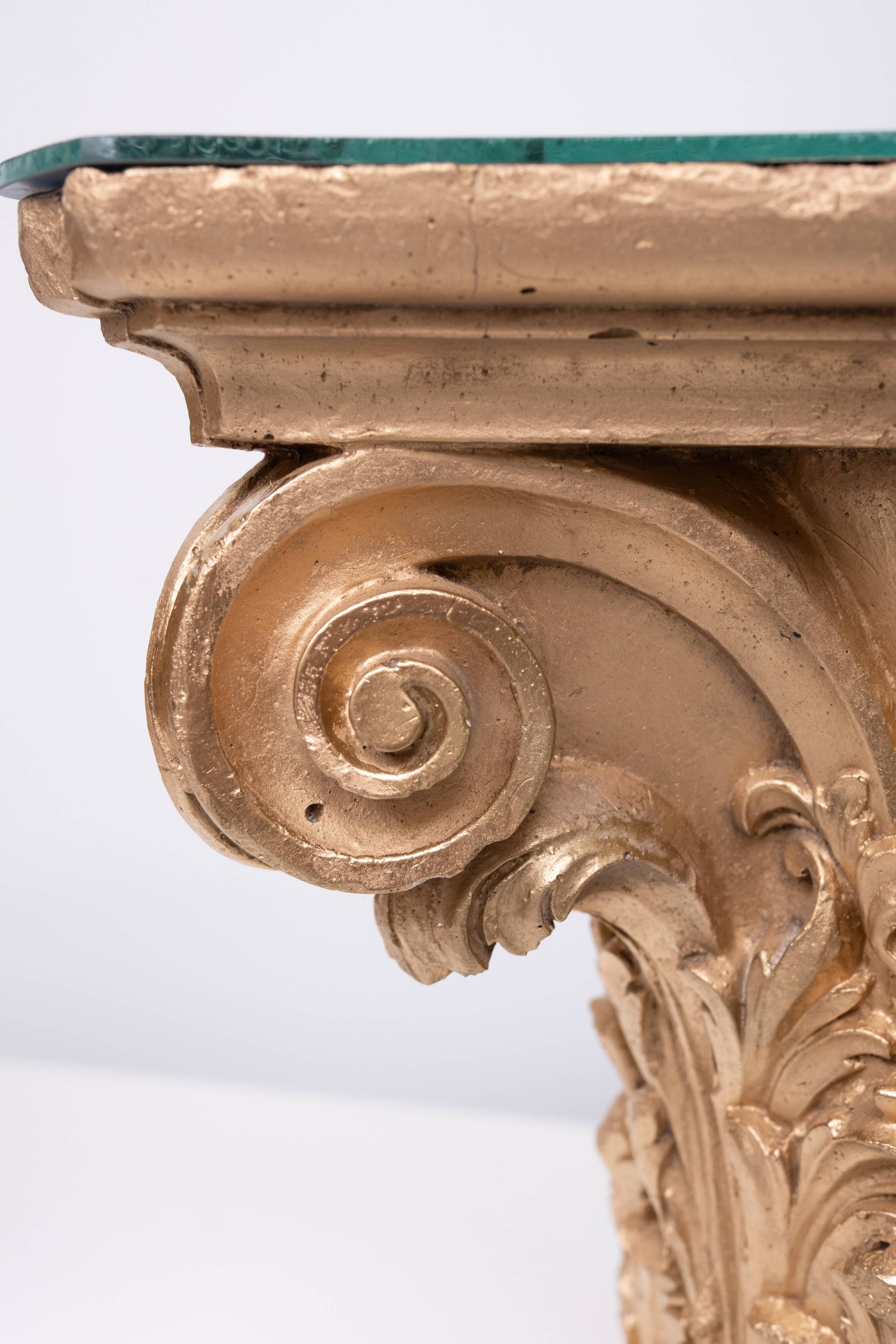 Corinthian capital side tables, 1970s