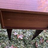 Vintage varnished bedside table