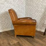 Club armchair in leather 1930
