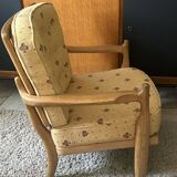 Guillerme et Chambron, Fauteuil en chêne José, Edition Votre Maison 1960