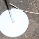 White and chrome floor lamp