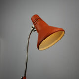 Adjustable Desk Lamp in Orange Painted Metal from TEP, 1970s