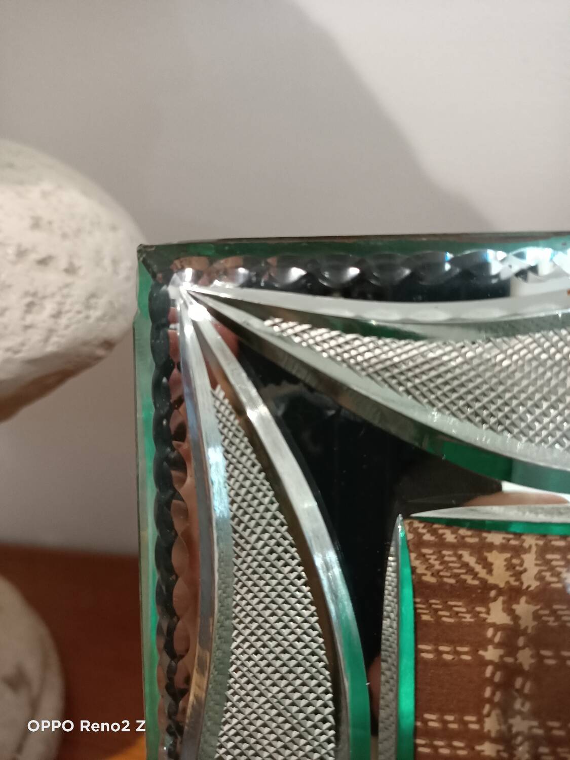 Large chiseled mirror photo frame