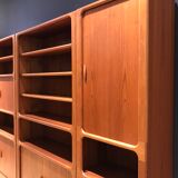 Teak wall system by Niels Bach for Dyrlund, 1970