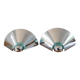 Pair of chrome and blue plexiglass wall lights, Made in Germany, Design, 1970