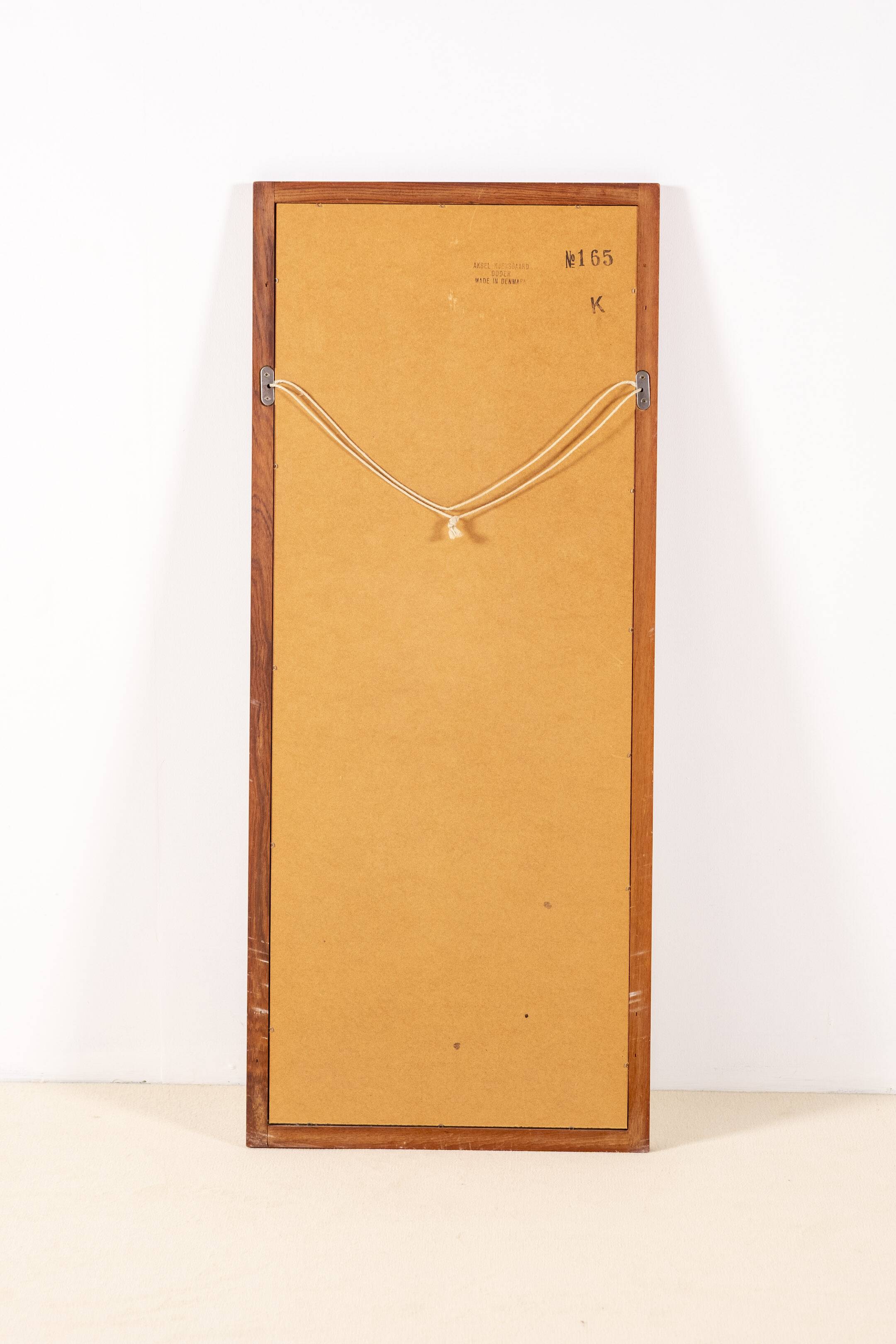 Aksel Kjersgaard Teak Mirror Model 165, 1960s Denmark