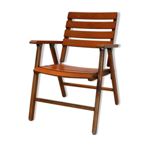 chaise en bois pliante, - 1970