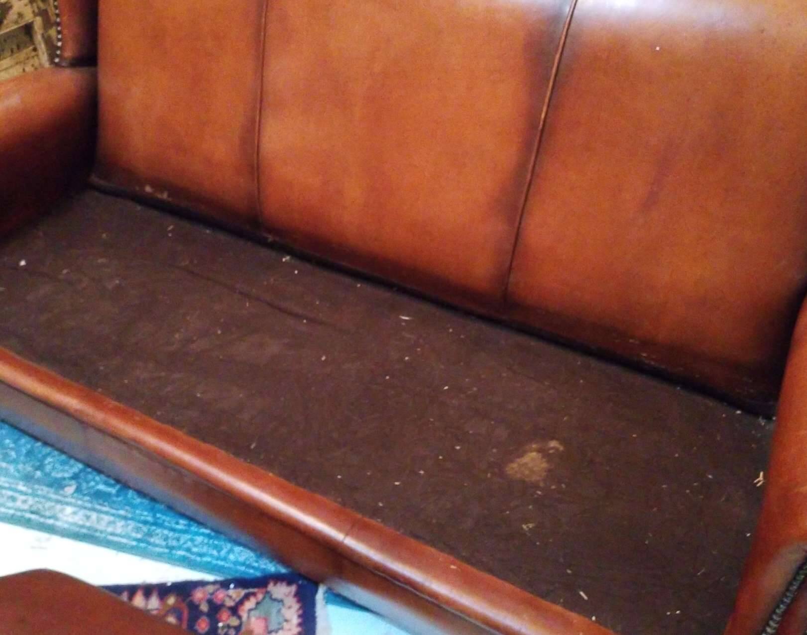 Leather club sofa